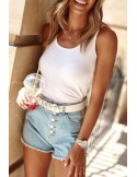 Jeans shorts with buttons 6749 - Online store - Boutique